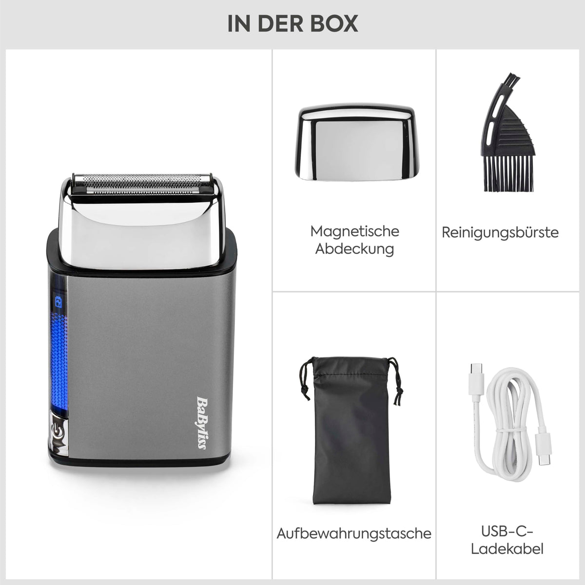 BaByliss Super‑X Rasier pentru bărbați – Rasare ultra‑fină, folie din oțel japonez, fără fir cu acumulator lithium-ion, umed și uscat IPX7, reîncărcabil prin USB-C, FS996SE