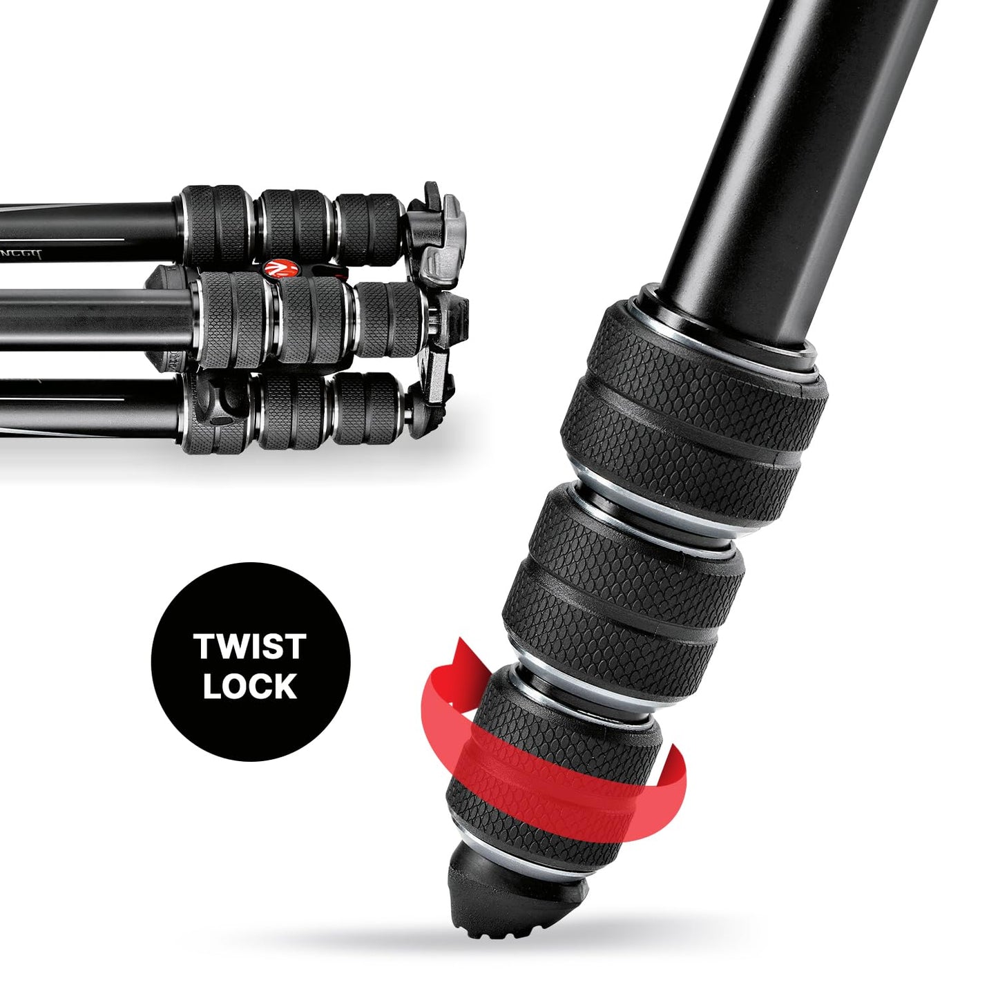 Manfrotto Befree Advanced Camera Tripod Kit with Twist Lock Portable Travel Tripod Kit with Ball Head Aluminum for DSLR SLR Camera Mirrorless Camera Camera Accessories - MKBFRTA4BK-BH