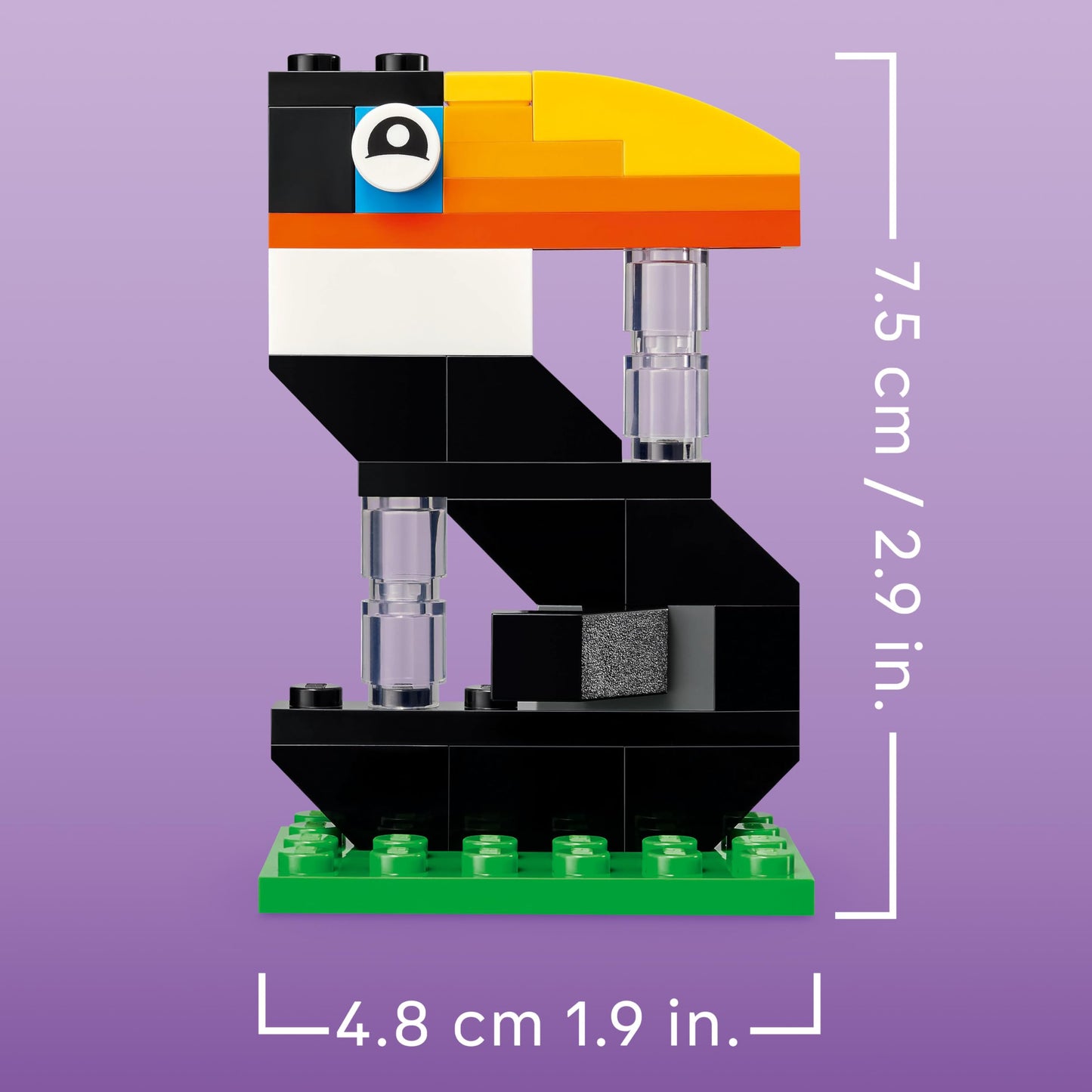 LEGO birthday numbers - cake topper with animals including dog, spider and whale - table and party decoration or counting game - gift idea for boys and girls aged 6 and over - 40807