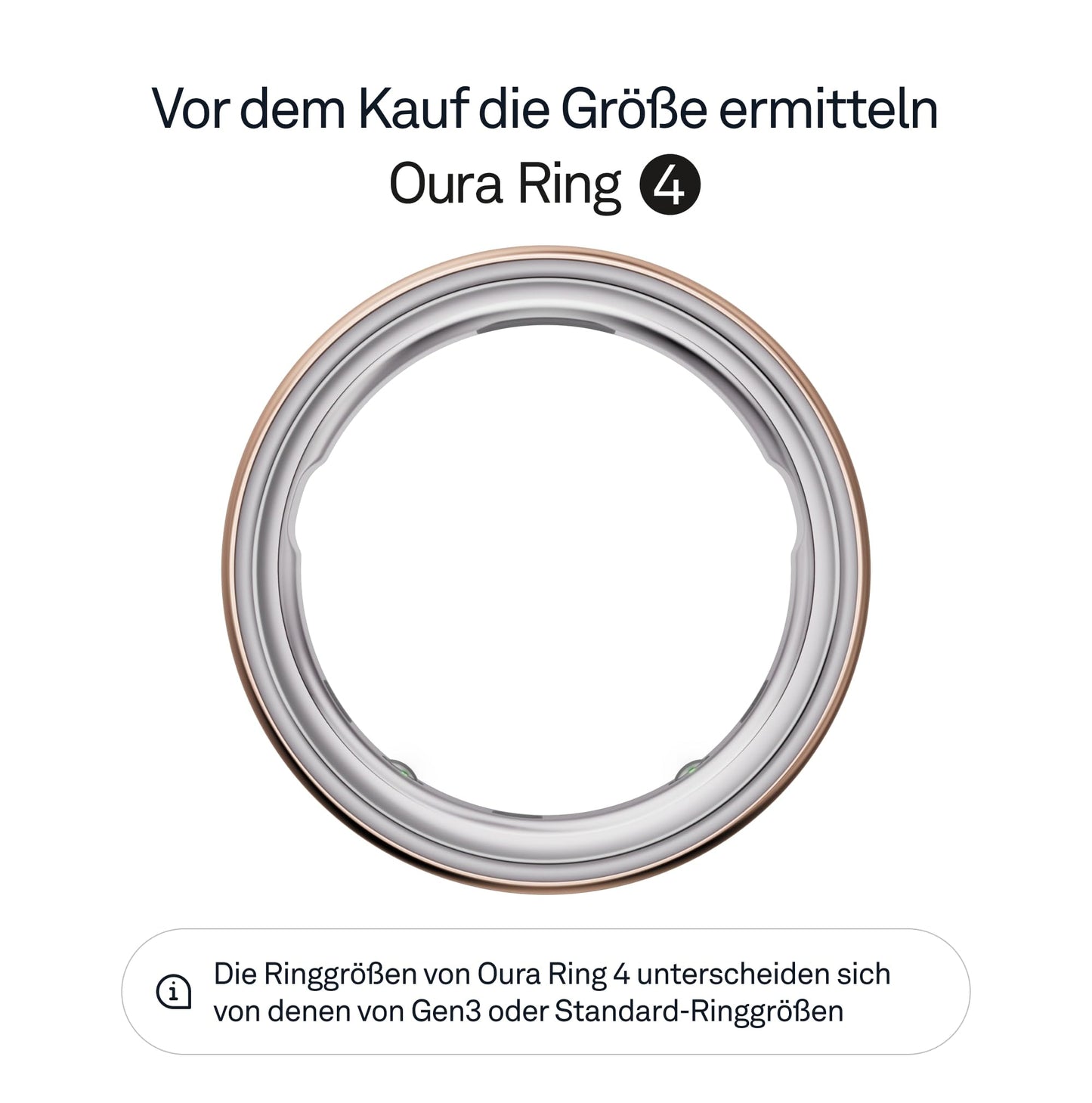 Oura Ring 4 - Rose Gold - Size 15 - Smart Ring | First measure with Oura Ring 4 Sizing Kit | Sleep Tracking Wearable - Heart Rate - Fitness Tracker - Up to 8 days battery life - JZ90-54219-15