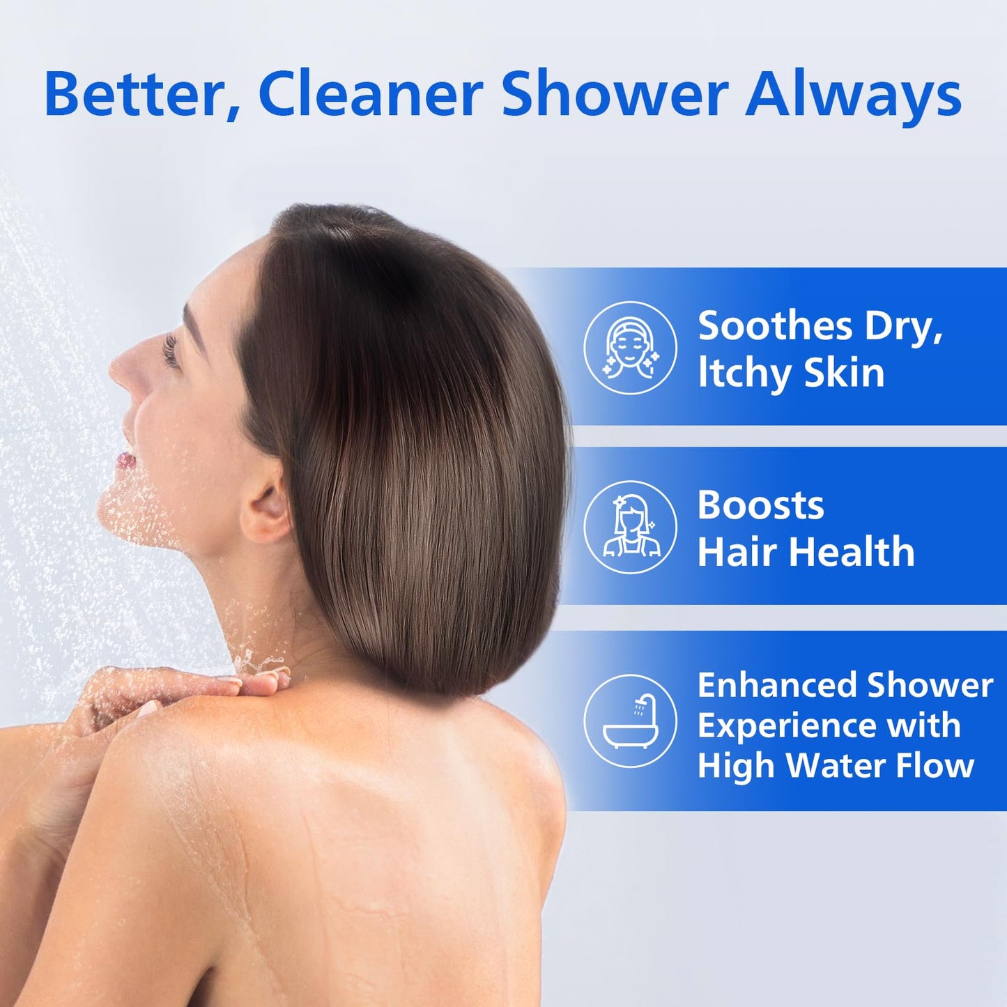 Philips Water - Inline shower filter - Reduces chlorine by up to 99 percent, Suitable for all shower hoses and taps, White - AWP1775/10
