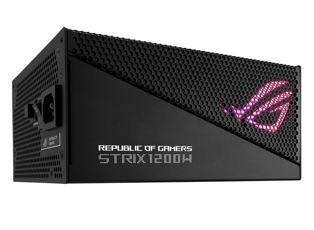 ASUS ROG Strix 1200 W Gold Aura Edition Power Supply (80+ Gold Certified, ATX 3.0, Cybenetics Lambda A+ Certified, PCIe Gen 5.0, Axial-Tech, Aura Sync Fan) - 90YE00P0-B0NA00