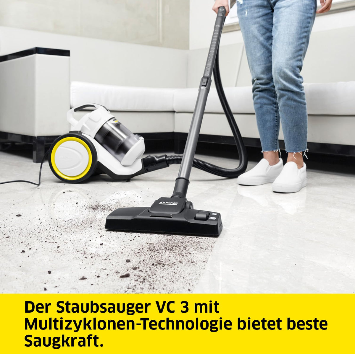 KÄRCHER Vacuum Cleaner VC 3, bagless, 700 Watt, 1.5 m suction hose - 1.198-053.0