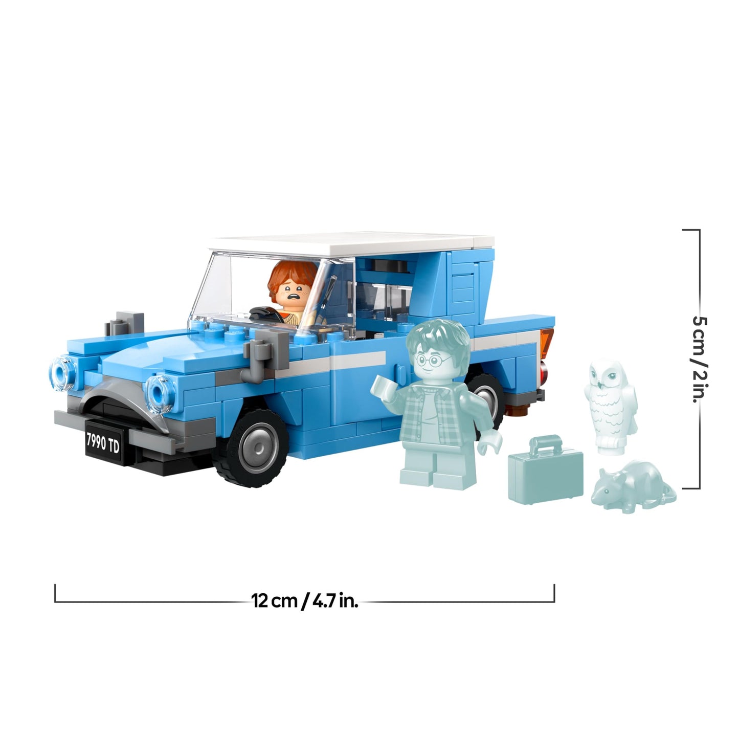 LEGO Harry Potter Flying Ford Anglia, buildable toy car for children, gift for boys, girls and all fans aged 7 and over, set with 2 mini figures including Ron Weasley for role play 76424