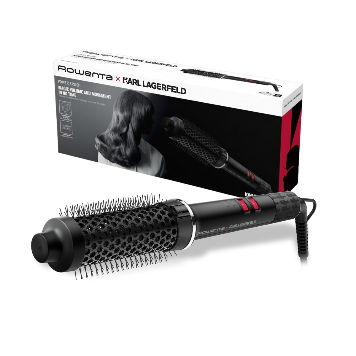 Rowenta X Karl Lagerfeld Power Brush Volume Styler, 38-mm Ceramic Brush - UB572LE0
