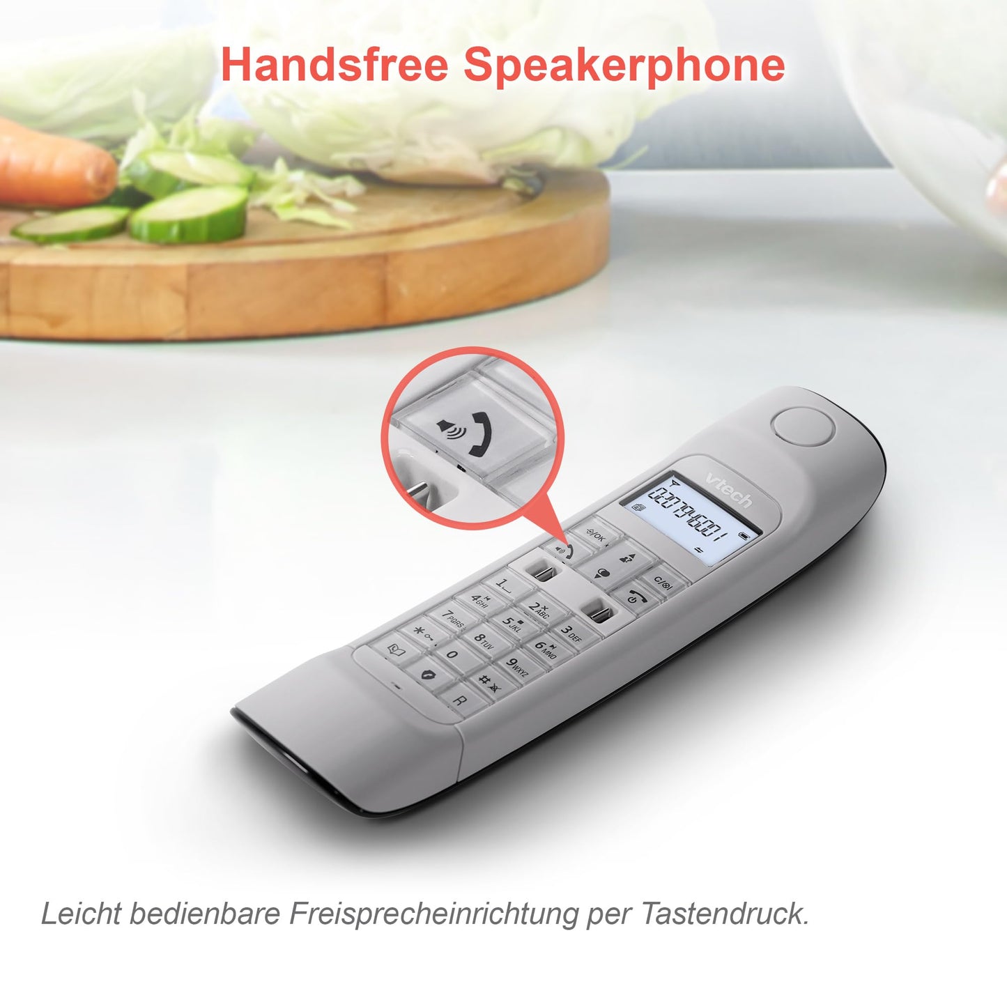VTech LS1350 retro design telephone cordless DECT cordless telephone with digital answering machine, call barring, hands-free system and redial, backlit display and keyboard