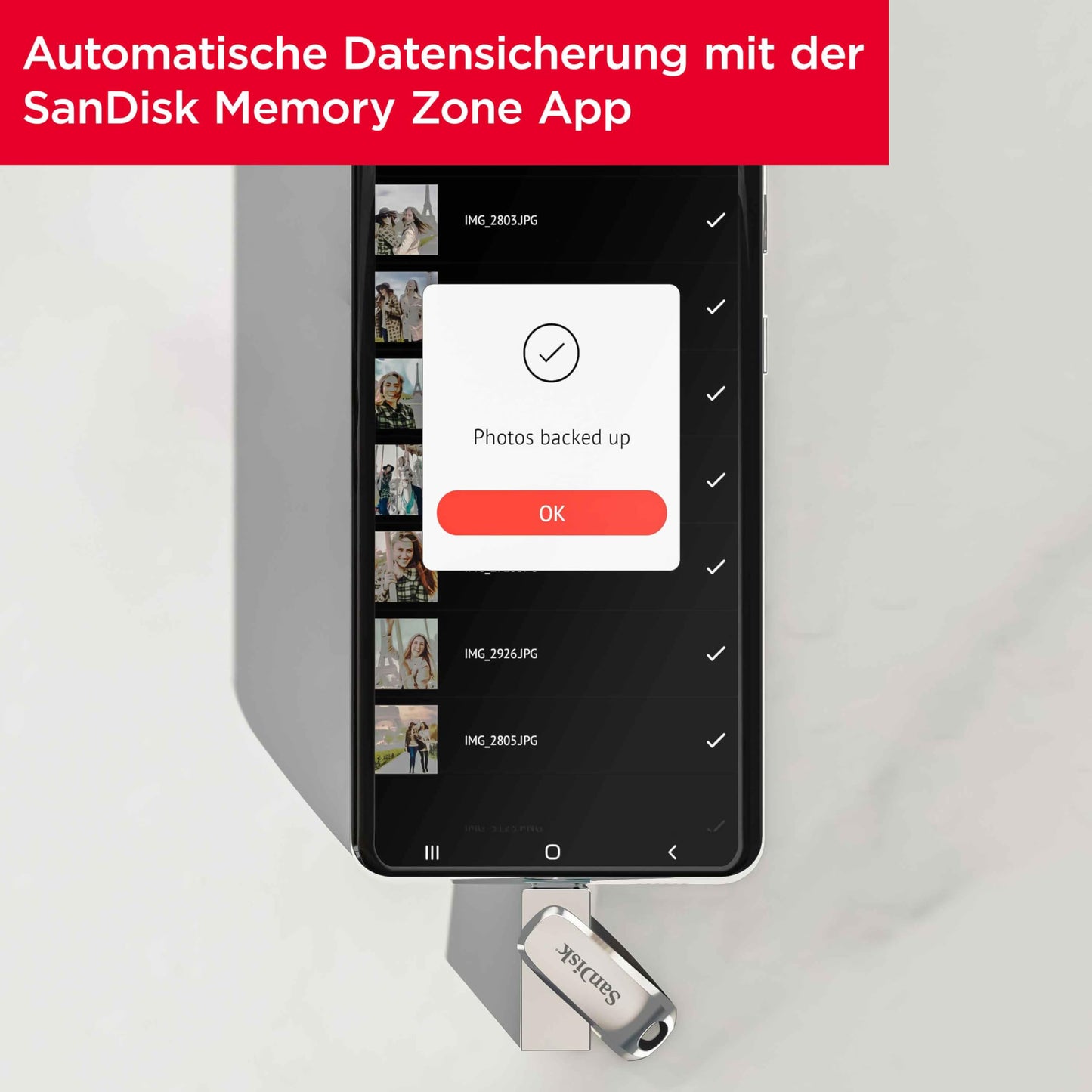 SANDISK Ultra Dual Drive Luxe USB Type-C & Type-A Drive, Smartphone Storage 1TB (Mobile Storage, USB 3.2 Gen 1, Rotating Design, 400MB/s Reading, USB Drive, Automatic Backup) Silver - SDDDC4-1T00-G46