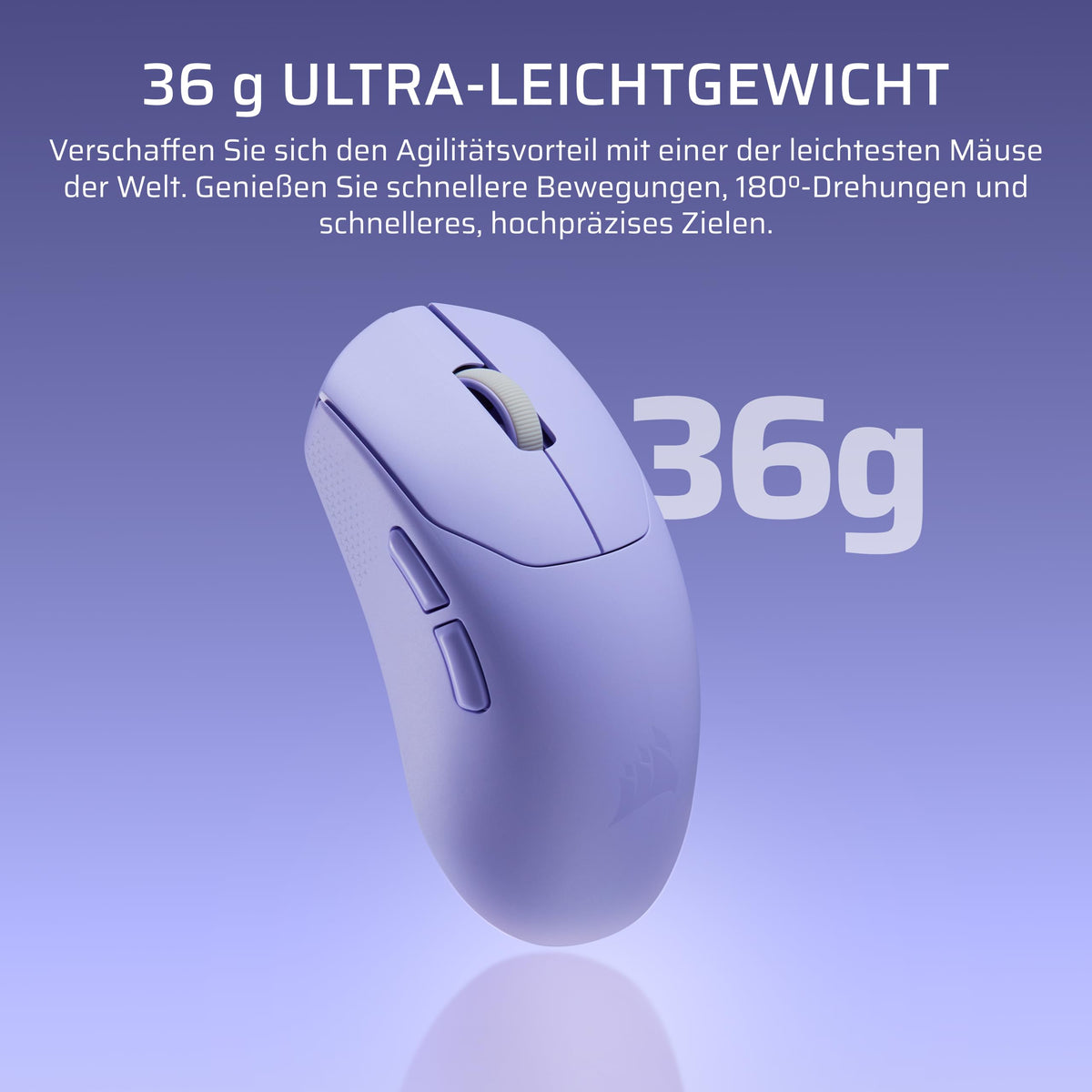 Corsair Sabre v2 PRO Ultralight Mouse de Gaming FPS Fără Fir – Lavandă - CH-931G006-WW