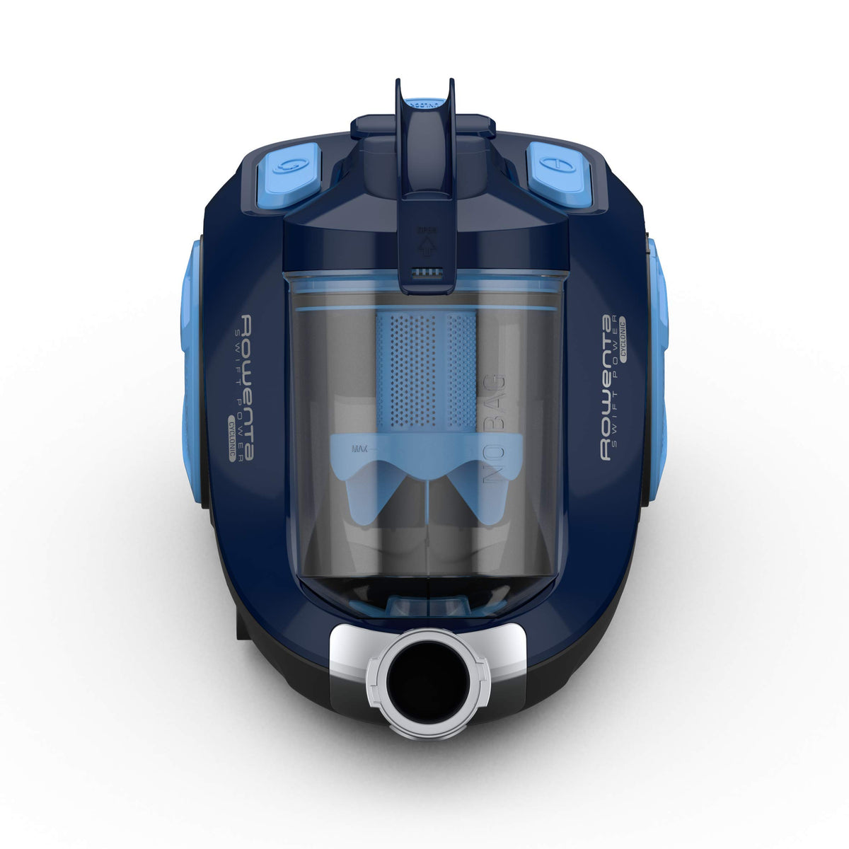 Rowenta Swift Power Cyclonic Bagless Vacuum Cleaner, 900 Watts, powerful suction, 1.2 L dust container, high filtration, large area coverage, bagless vacuum cleaner with cord, blue, RO2981EA - 7211004084