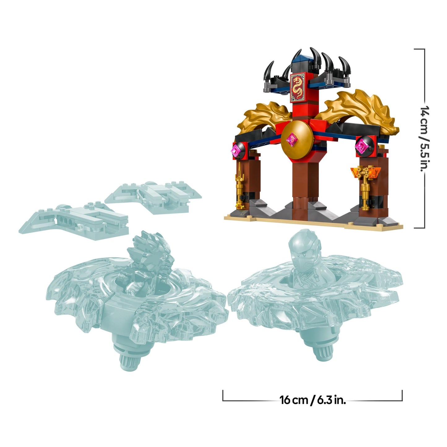 LEGO NINJAGO Dragon Spinjitzu Battle Pack with 2 minifigures - Ninja toy with spinner for boys and girls aged 6 and up - Gift idea for fans of the TV series Rise of the Dragons 71826