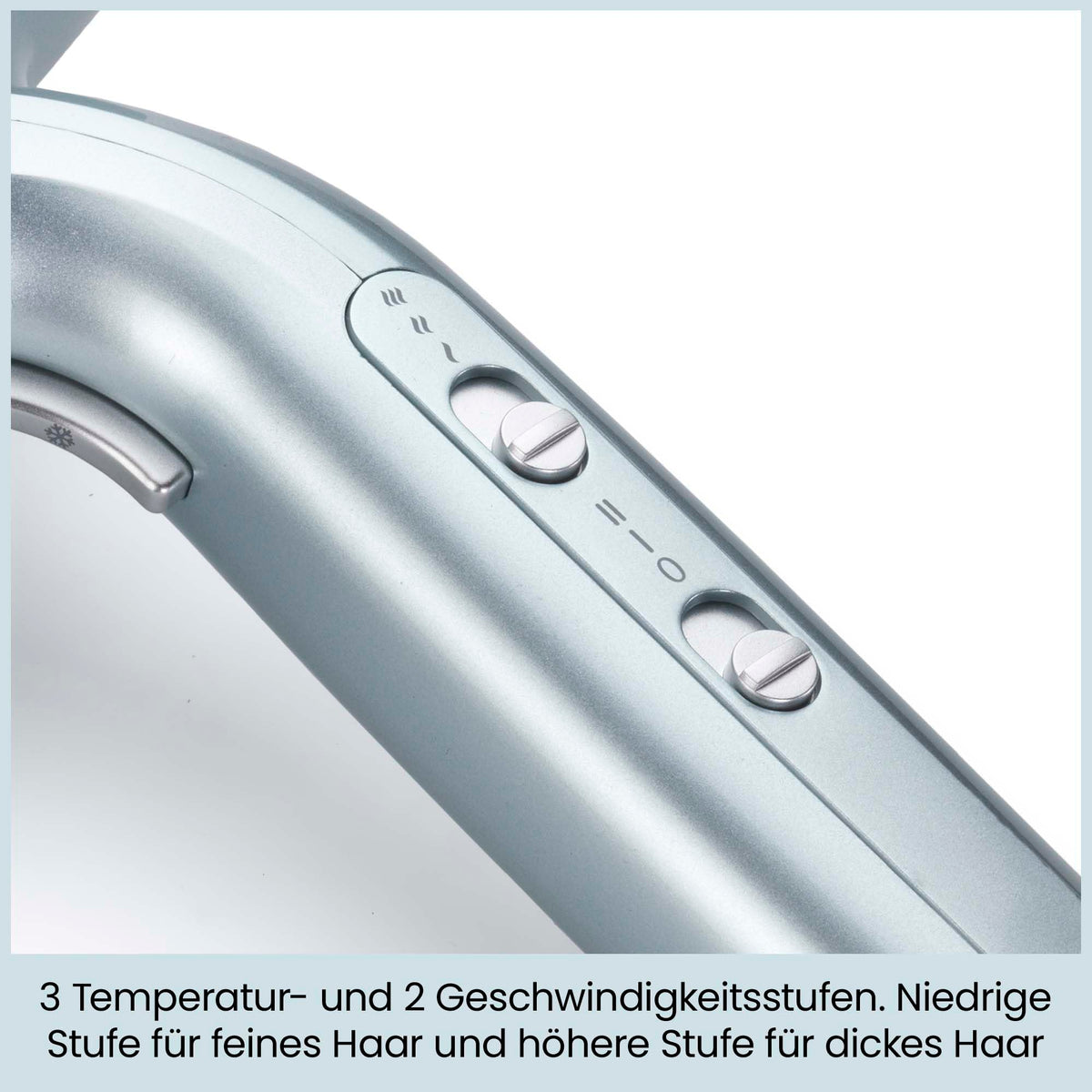 BaByliss Hydro‑Fusion Uscător de păr cu difuzor – Uscător de păr profesional de 2100 W cu ionizare pentru un styling fără frizz, tehnologie plasma pentru strălucire, design ușor, 3 niveluri de căldură și 2 viteze ale aerului, Albastru, D773DE
