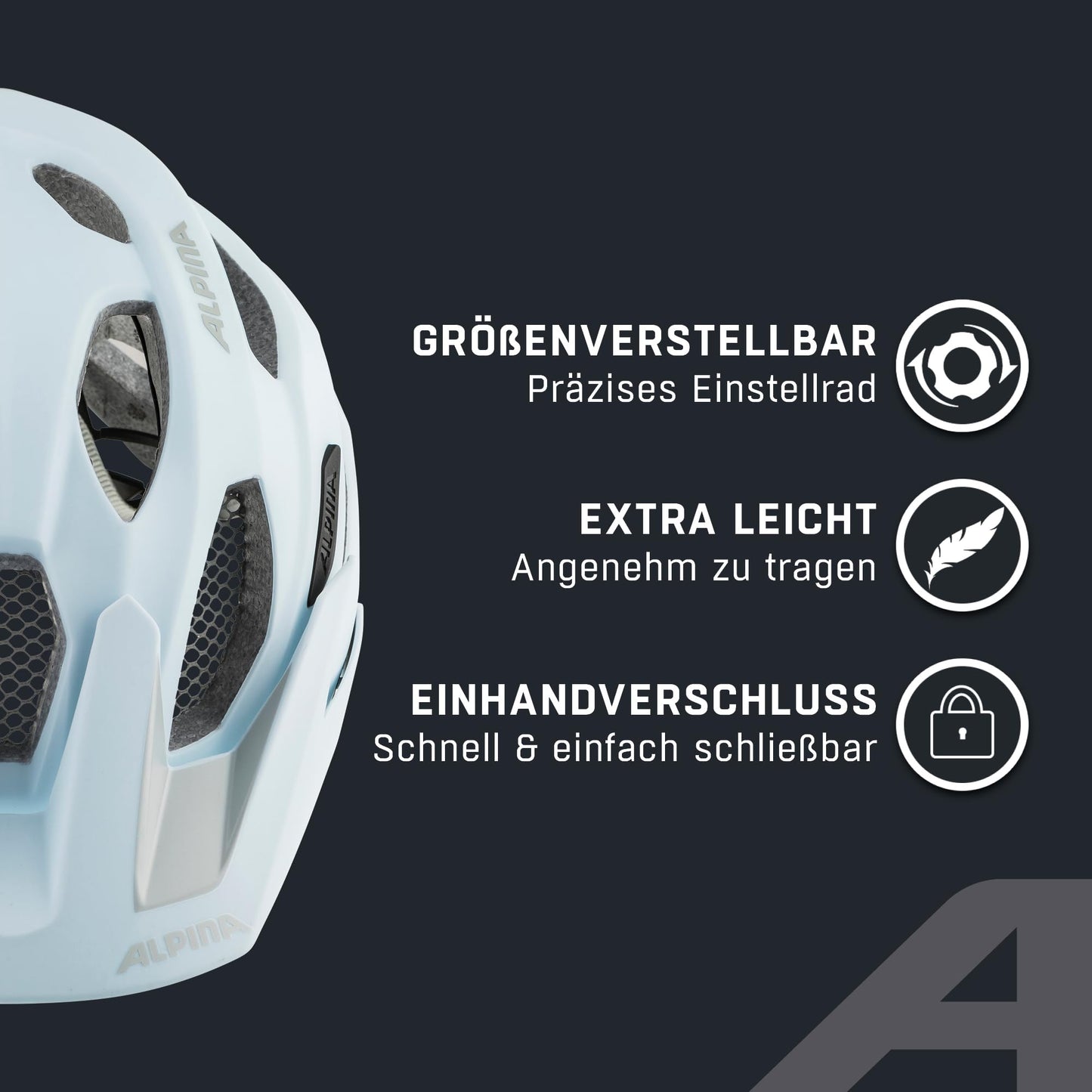 Alpina Carapax 2.0 MTB bicycle helmet, Dove Blue-Grey matt, 57-62 cm - A9725384