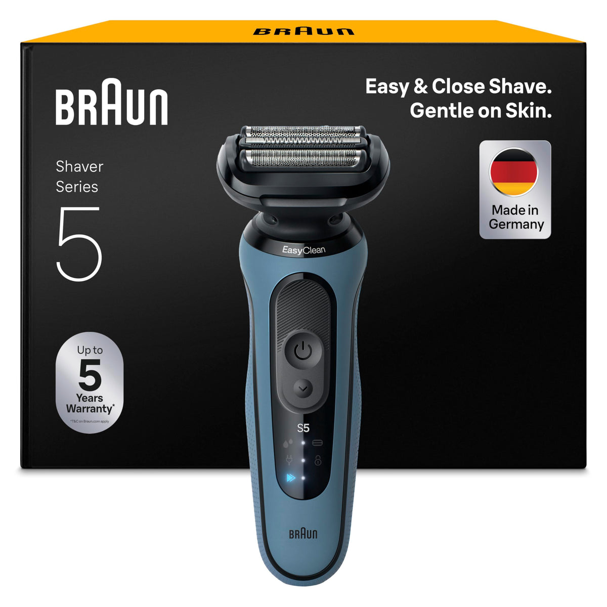 Braun Electric Shaver for Men Series 5, Shaver, 52-A1000s, Blue