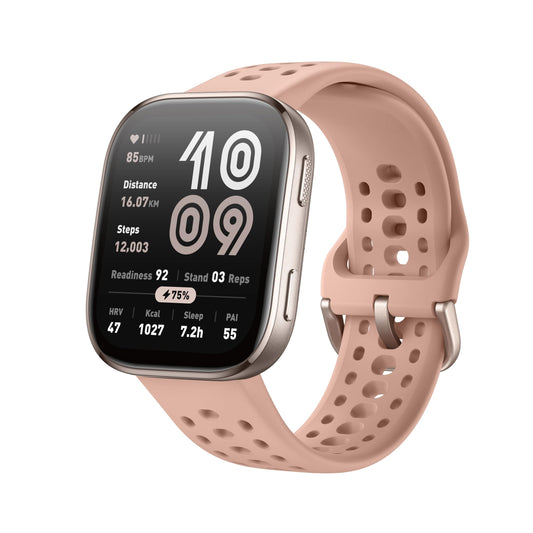 Amazfit Bip 6 Smart Watch 46mm, 14 day battery, 1.97" AMOLED, GPS & free maps, AI, Bluetooth call text function, health, fitness sleep tracker, 140+ training modes, 5 ATM, Blush - A2435