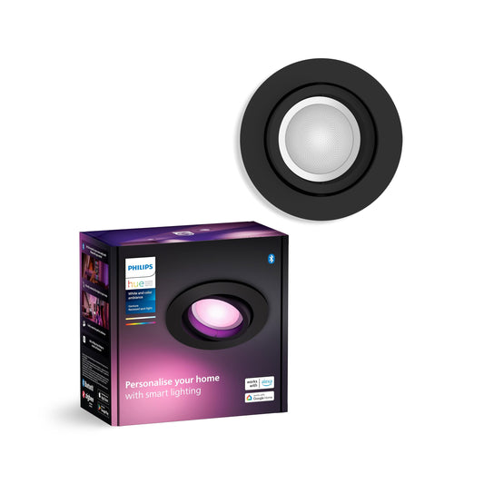 Philips Hue Centura Spoturi încastrate, Rotund, 1 pachet, Negru - 8720169318915