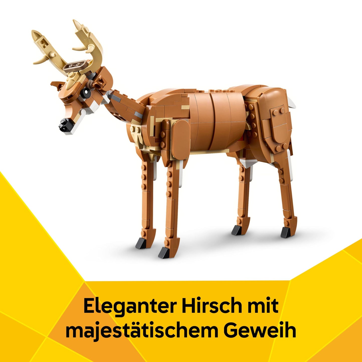 LEGO Creator 3in1 Magnificent Horse - Horse Toy - Build a Bear or Deer Figure - Birthday Gift for Girls and Boys from 9 Years - 31166