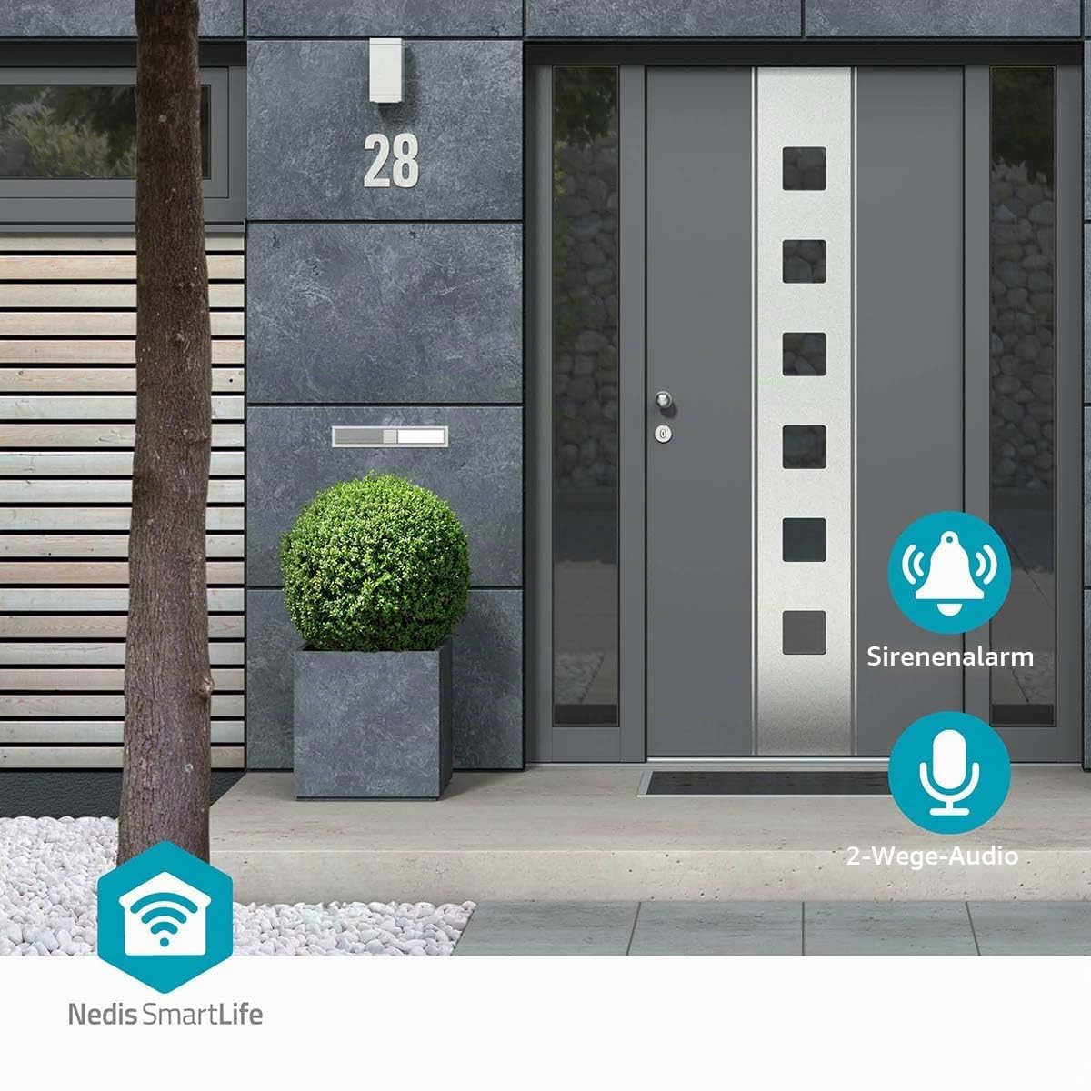 Cameră de securitate Nedis WIFICOL20BK, cub, cameră de securitate IP pentru exterior, 1920 x 1080 pixeli, tavan/perete