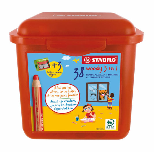 STABILO - colored pencil, watercolor & wax crayon - woody 3 in 1 - F54456