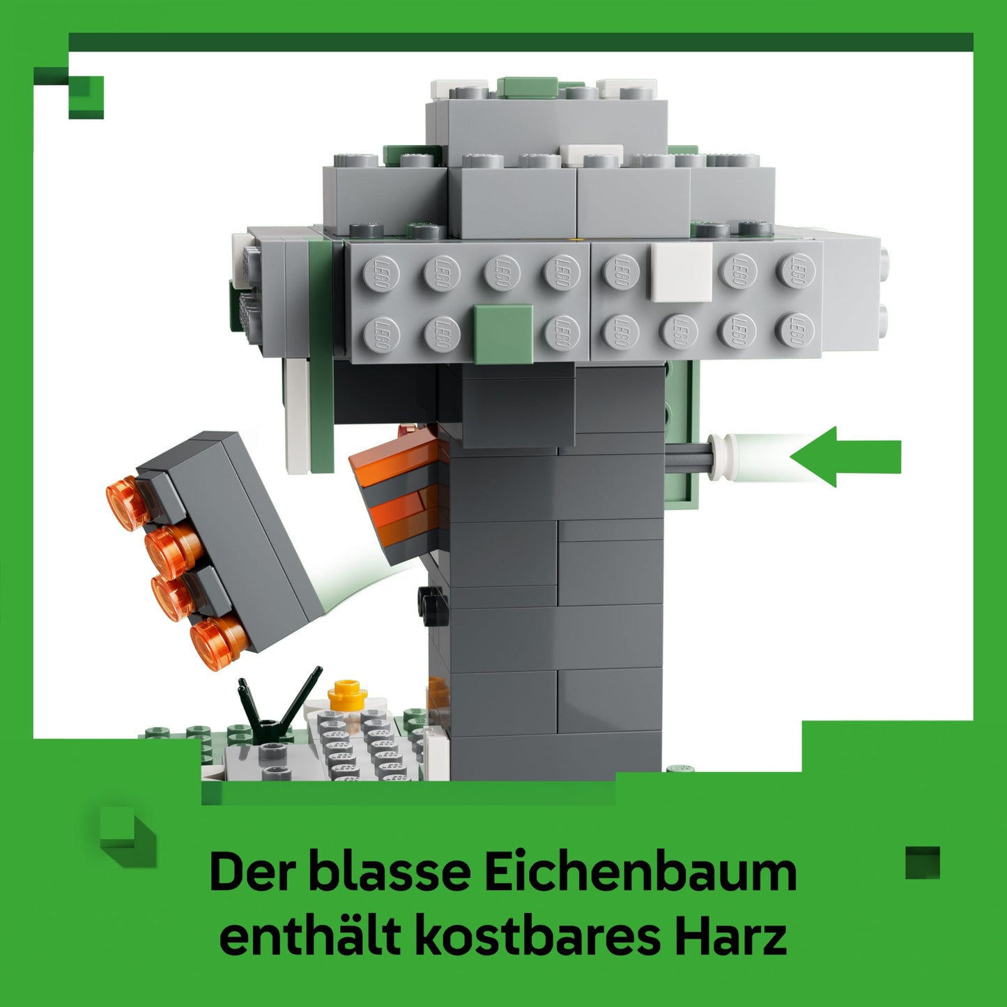 LEGO Minecraft Pale Garden - Creative toy for children - Toy biome for boys and girls aged 7 and up - with Minecraft figures - Mothman, Creeper, Skeleton and Gnarl - Gift - 21586