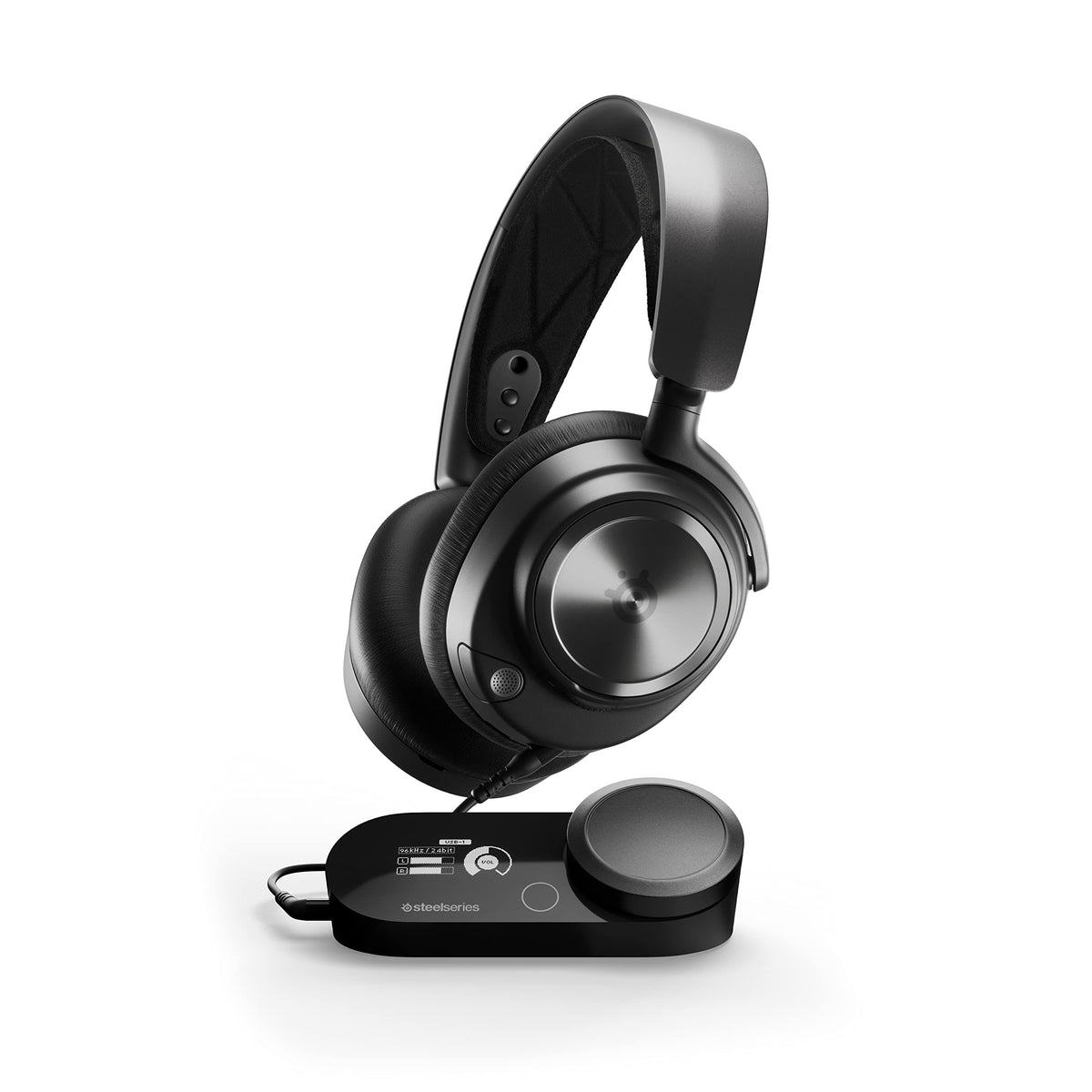 SteelSeries Arctis Nova Pro - Multi-System Gaming Headset (PC, PS5, Switch 2 & more) - Hi-Res Audio - GameDAC Gen 2 with ESS Sabre QuadDAC - 360° Surround Sound - ClearCast Gen 2 Microphone - 61527