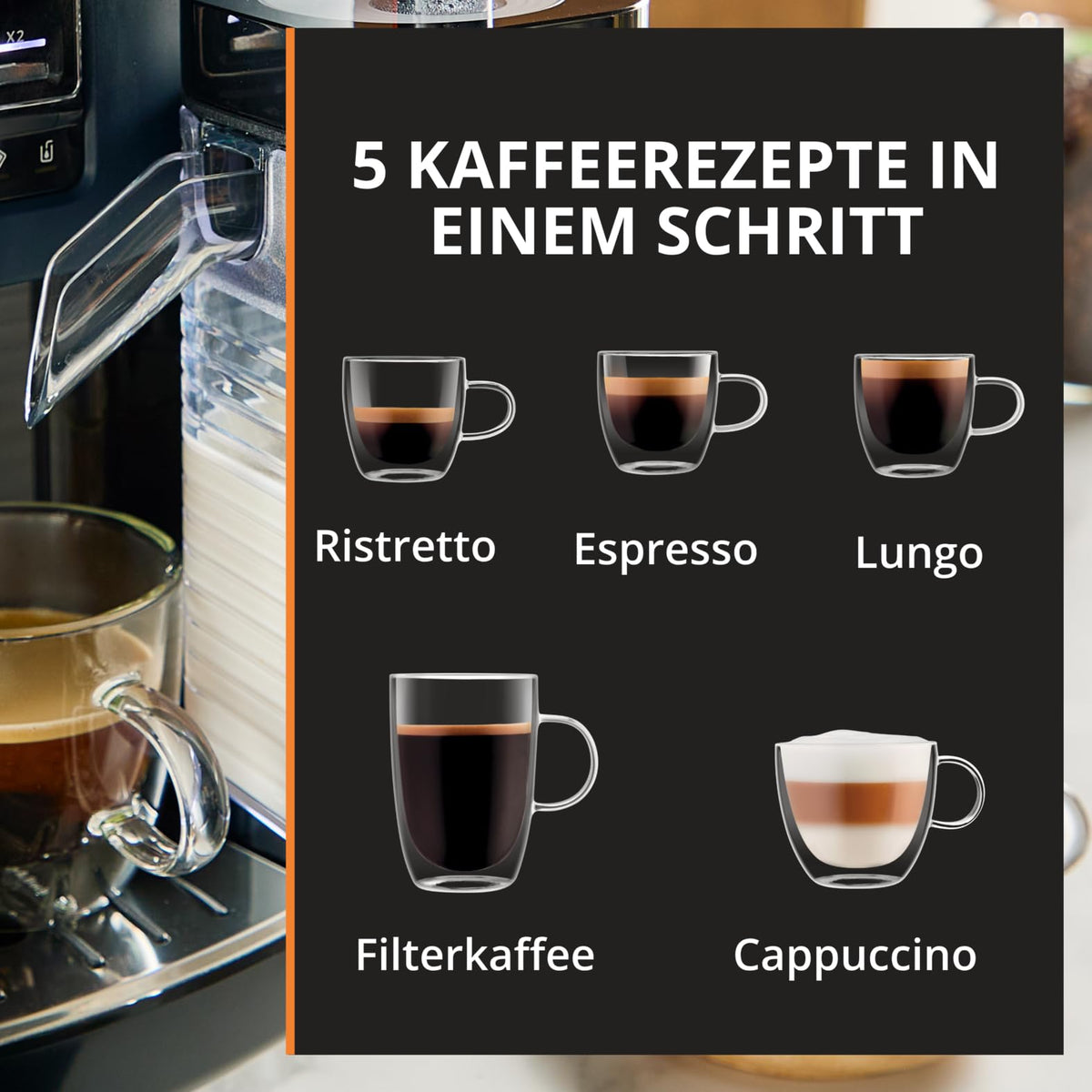 KRUPS Harmony Milk Fully Automatic Coffee Machine, 5 Coffee Specialties - EA5094E0