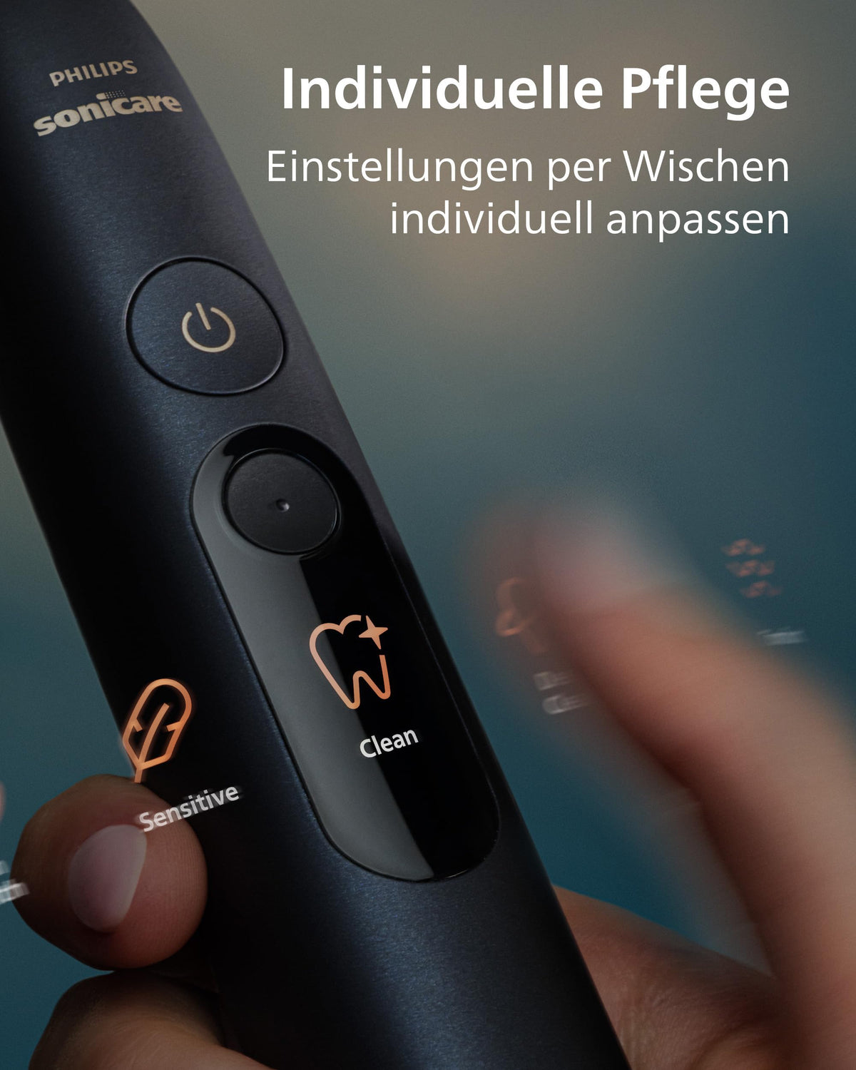 Philips Sonicare Next-Generation DiamondClean 9900 Prestige periuță de dinți electrică - feedback inteligent pentru acoperirea periajului, control inteligent al presiunii, 24 de setări, negru cu quartz, HX9813/92