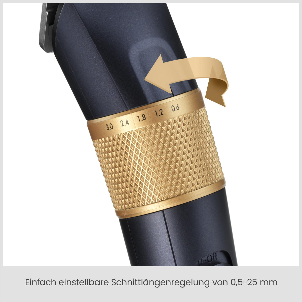BaByliss Lithium Performance Hair Clipper – Cordless professional performance, 45 length settings (0.6–28 mm), lithium battery, dark blue/gold, E986E