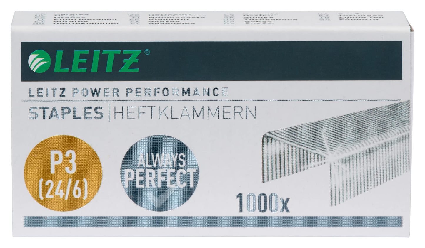 Leitz Power Performance staples P3, 100 x 1000 pieces, galvanized, 55700000 24/6mm - 55700000-100
