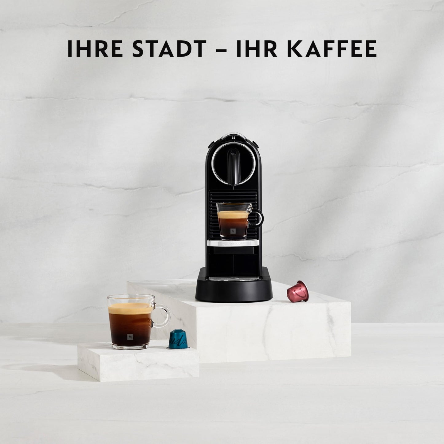 Nespresso De'Longhi EN167.W Citiz coffee capsule machine, high pressure pump and ideal heat control without Aeroccino (milk frother), energy saving function, 1260W, 37.4 x 11.9 x 25.5 cm, cream white