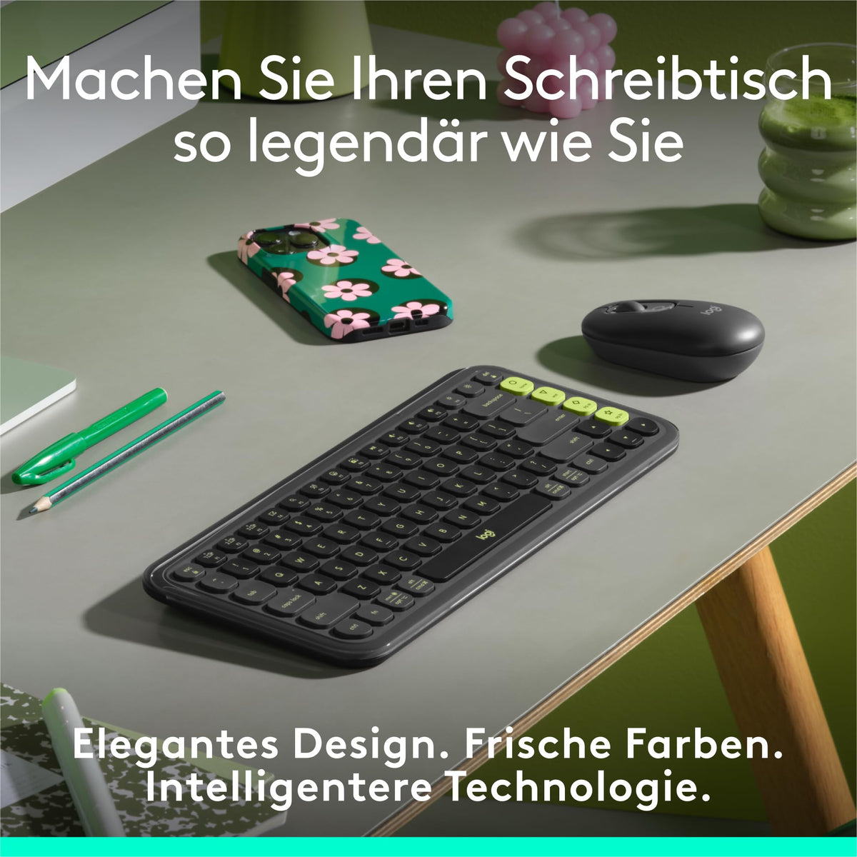 Logitech POP ICON KEYS tastatură Bluetooth fără fir (Grafit) - 920-013059