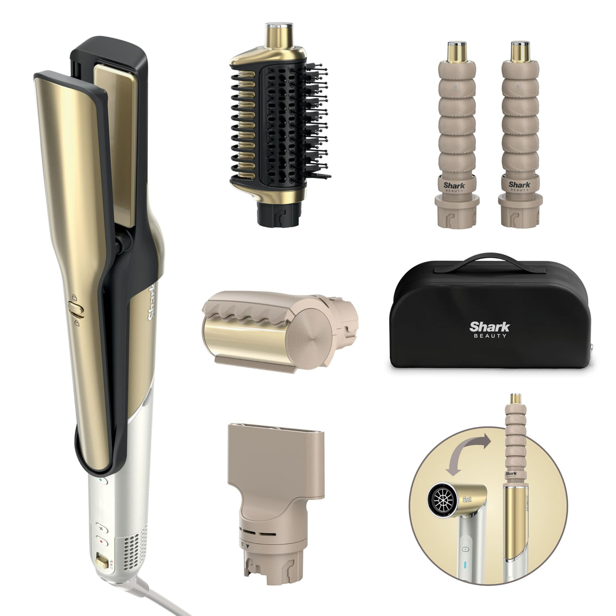 Shark Glam Multistyler and Hair Dryer for Smooth Hair - HD6051SEU
