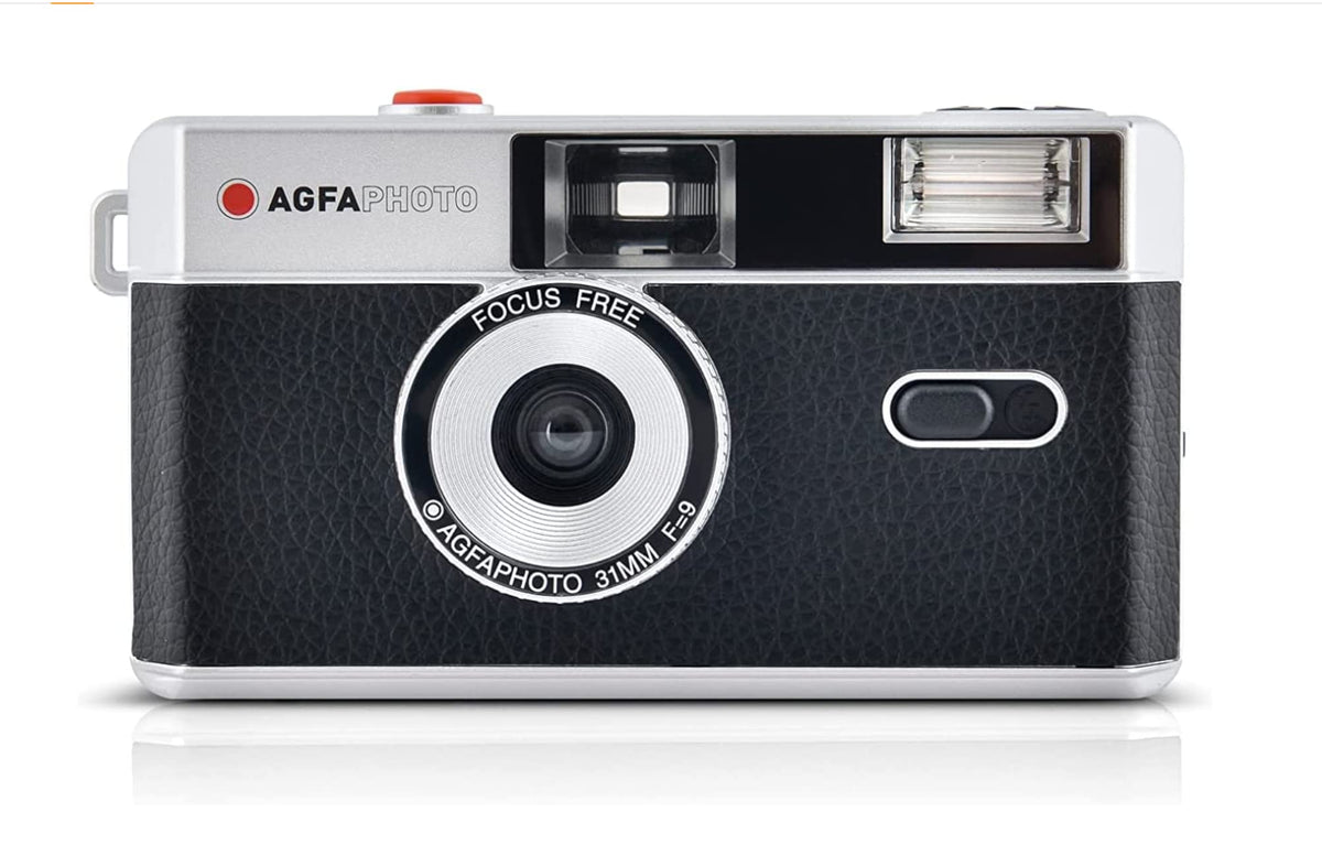 AgfaPhoto analog 35mm camera black set (B+W film + battery) - AG603000BA