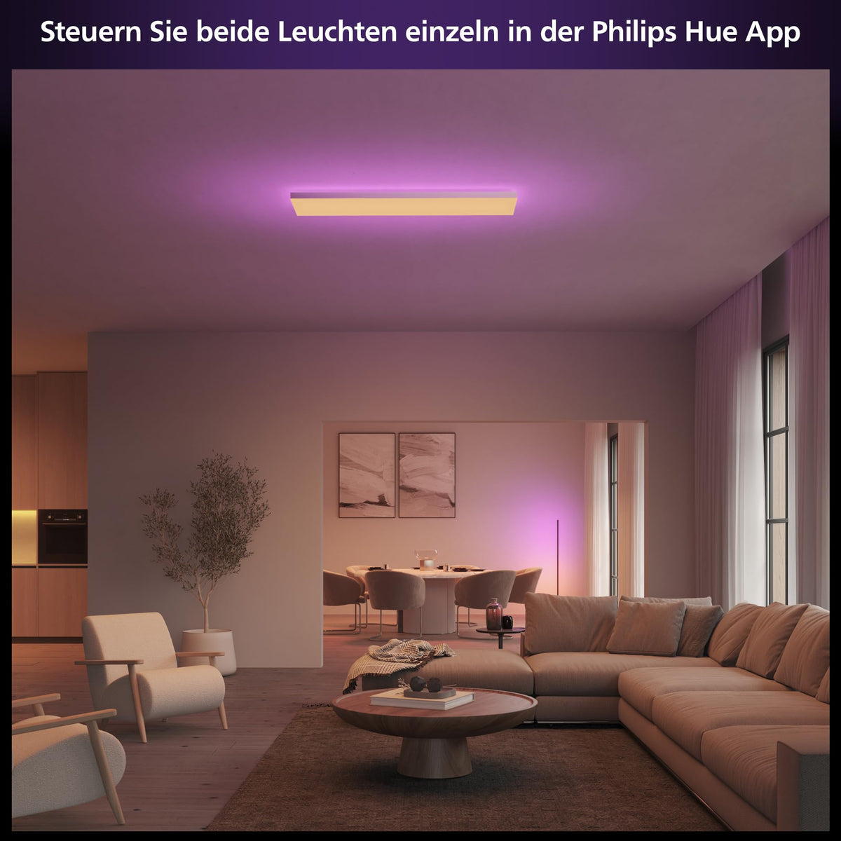 Philips Hue Datura Panel Light, 30 x 120 cm, Rectangular - 8720169277731