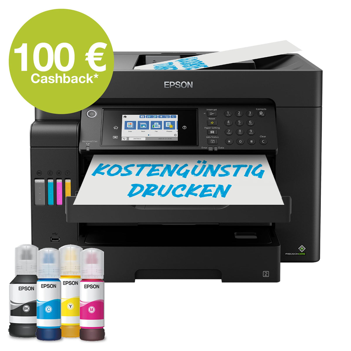 Imprimantă multifuncțională Wi-Fi cu rezervor de cerneală Epson EcoTank ET-16605 DIN-A3+ cu fax - C11CH72405