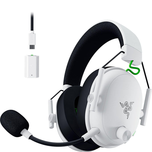 Razer BlackShark V3 Xbox S|X - Wireless E-Sport Headset - Triforce 50mm Drivers - Detachable Wideband Microphone - HyperSpeed 2.4 GHz & Bluetooth - Surround Sound - Xbox/PC | White - RZ04-05410500-R3M1