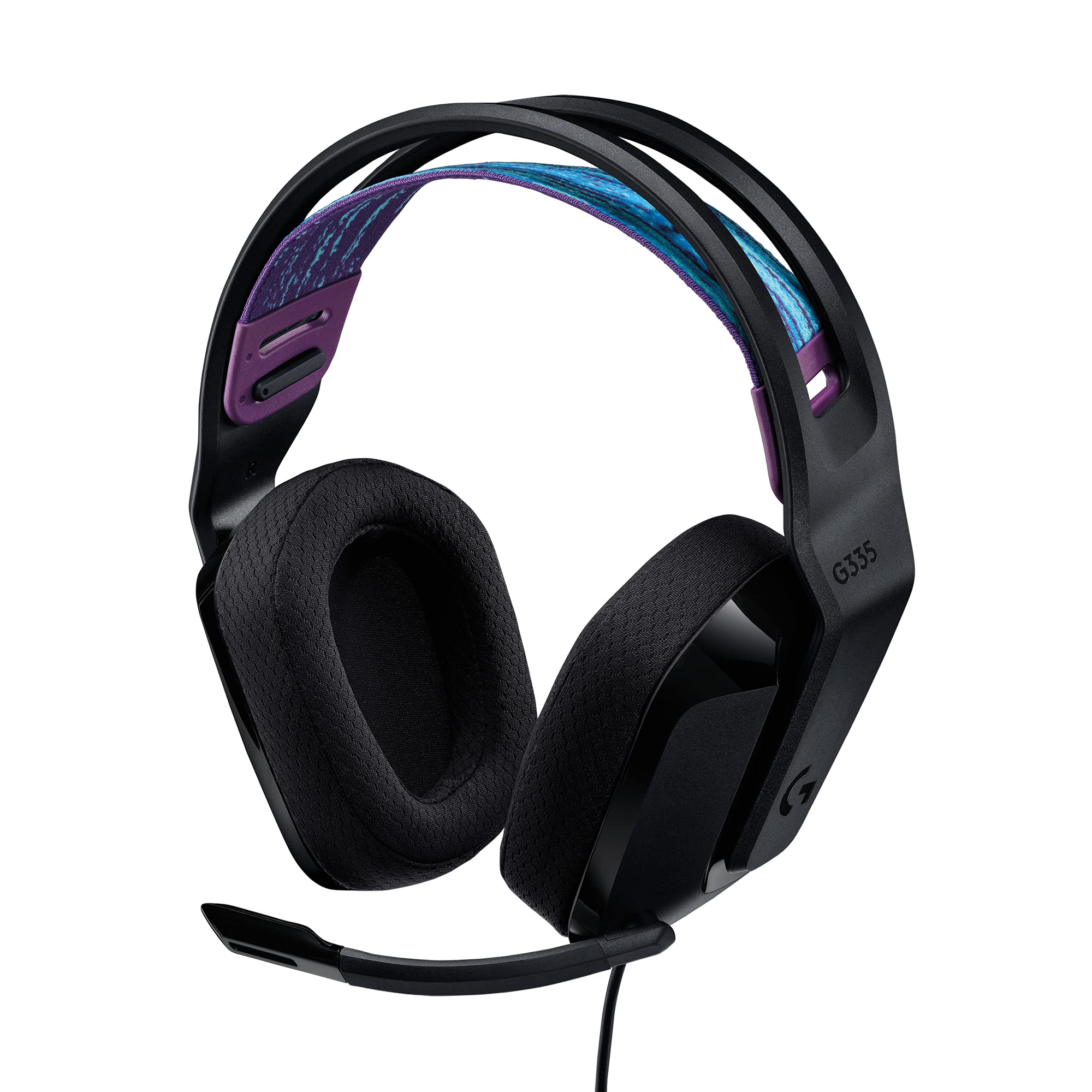 Logitech G G335, Wired Gaming Headset, Microphone with Flip Mute Switch, 3.5mm Audio Jack, Memory Foam Ear Pads, Lightweight, Compatible PC, PlayStation, Xbox, Nintendo Switch - Black - 981-000978