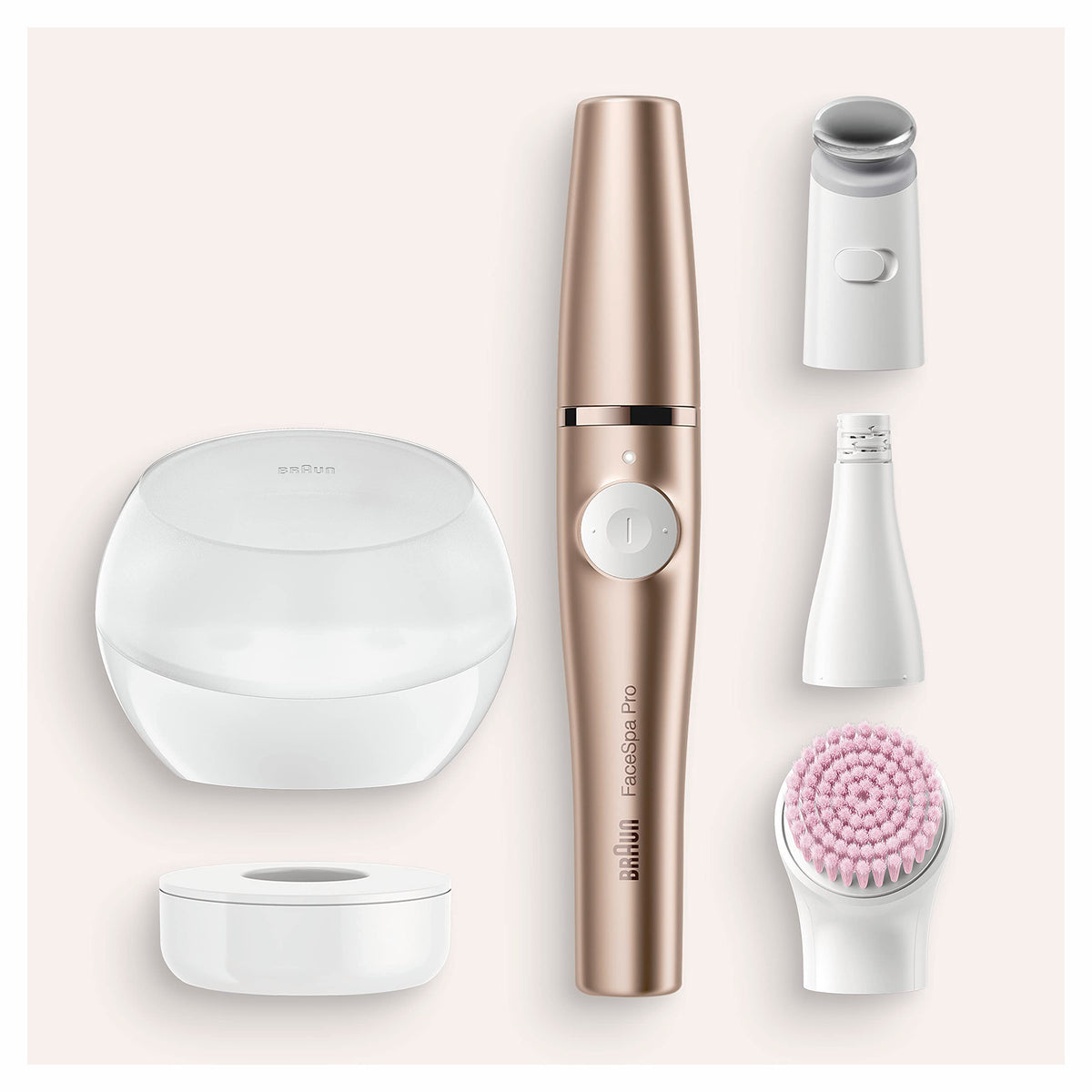 Braun Face Epilator for Women FaceSpa Pro, Beauty Set, SE921, Bronze