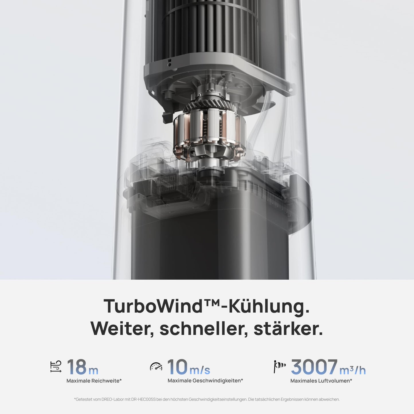 DREO TurboCool Mist Fan 765S, 3-in-1 tower fan with ultrasonic, WiFi & app control, 6 L tank, 10.4 m/s airflow, 20 dB quiet DC motor, 90° oscillation, 12 speeds, 4 modes - DR-HEC005S