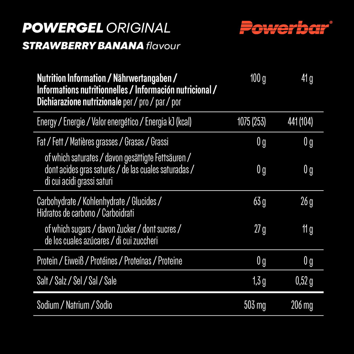 Powerbar PowerGel (24x41g) Strawberry Banana - Energie & Ausdauer - Energie-Gel - 22010300