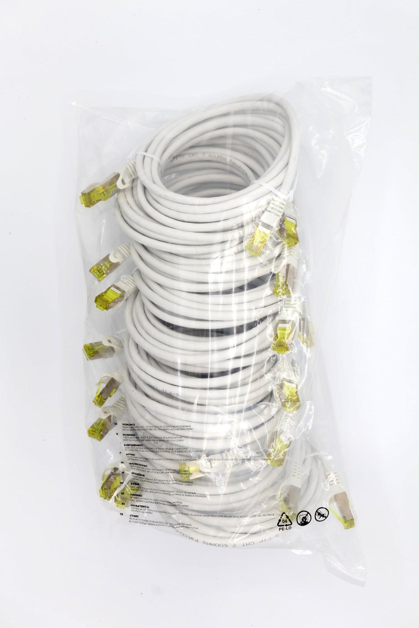 1aTTack.de Cat.7 network cable 3.0 m white pack of 10 Cat7 Ethernet cable network LAN cable raw cable 10 Gb s SFTP PIMF LSZH set patch cable with Rj 45 plug Cat.6a - 4251073617008