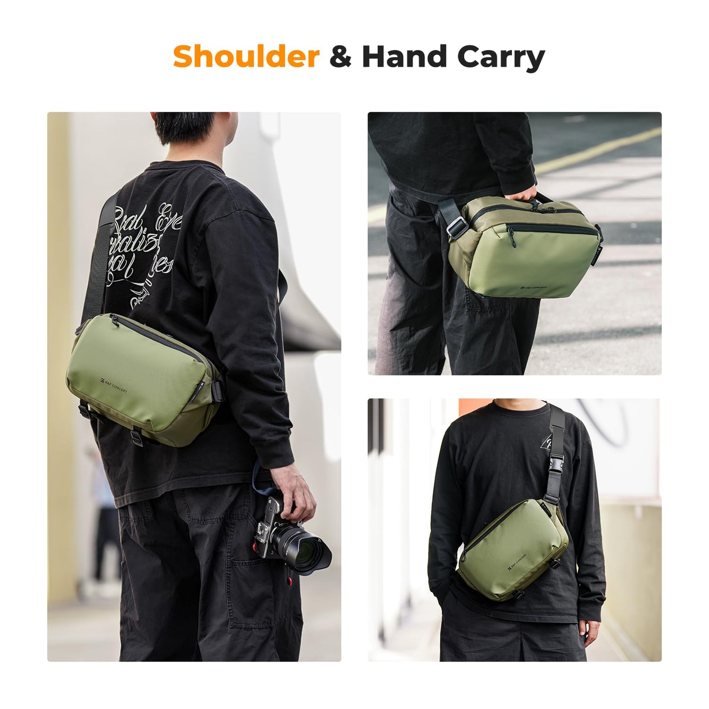 K&F CONCEPT Camera Backpack Shoulder Bag Square Bag Bags for Photographers Camera Rectangle Case Compatible with Canon/Nikon/Sony/DJI Mavic Drone Backpack - JPKF13.157V2EU