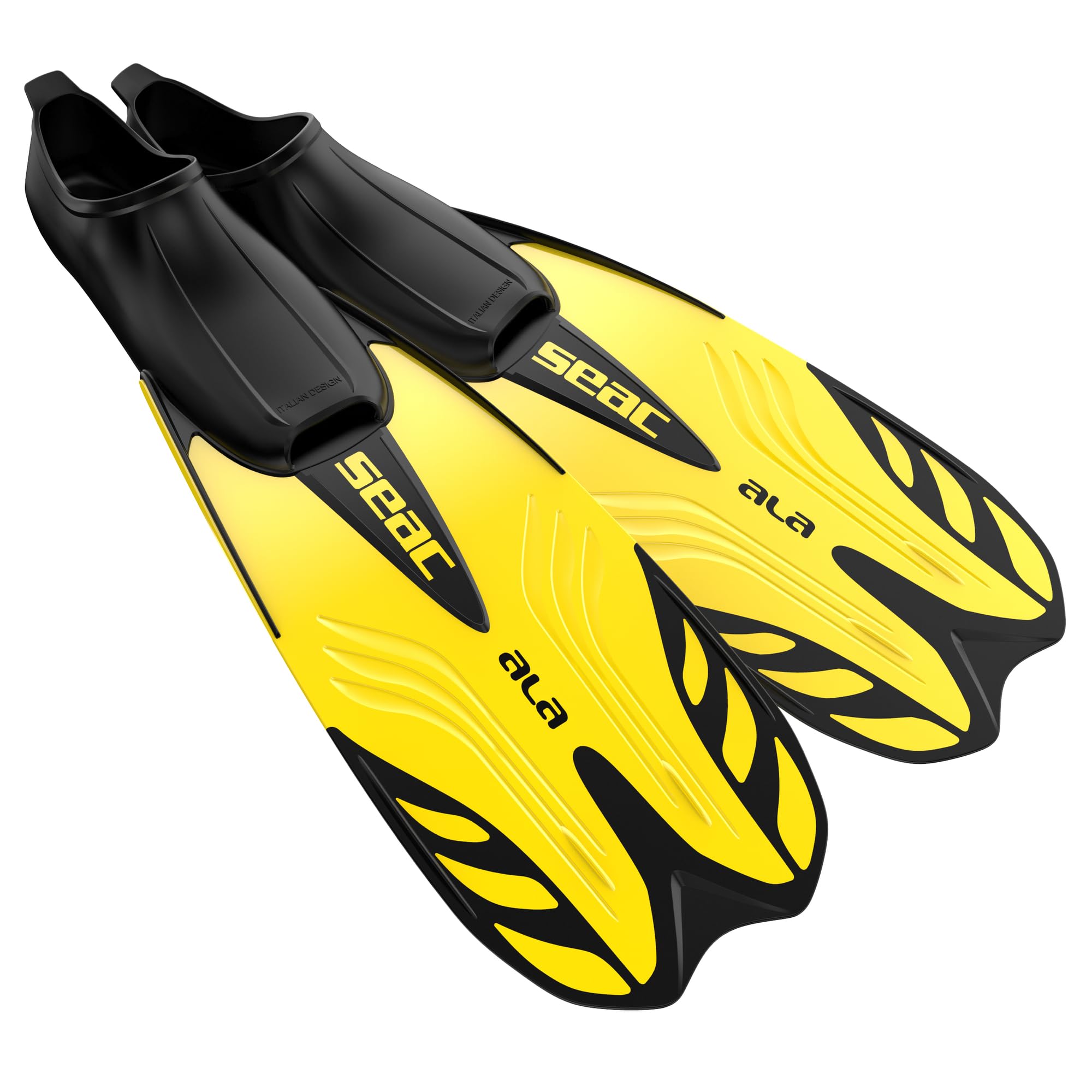 Seac ALA, fins with closed foot section, ideal for snorkeling and swimming, YELLOW, 34/35 - 0710033360441A