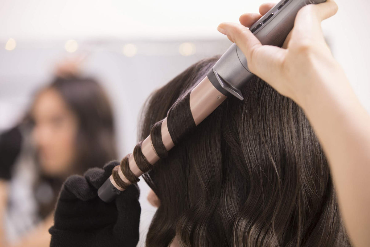 Remington Curling Wand [conical 19-28mm] Keratin Protect (high-quality ceramic coating with almond oil) - Digital display up to 210°C, natural curls, spiral curls & beach waves, CI83V6 - 45607560100