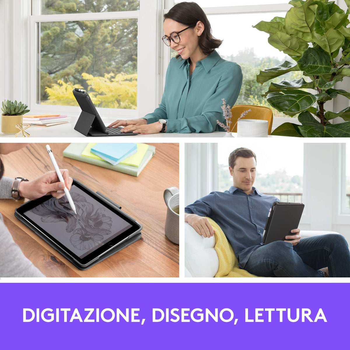 Logitech Slim Folio pentru iPad (7., 8. și 9. generație)