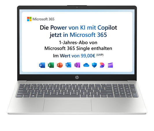 HP Laptop | 15.6" FHD Display | Intel N100 | 4 GB DDR4 RAM | 128 GB UFS | Intel UHD Graphics | Windows 11 Home in S Mode | QWERTY | Natural Silver - BZ8R0EA#ABD