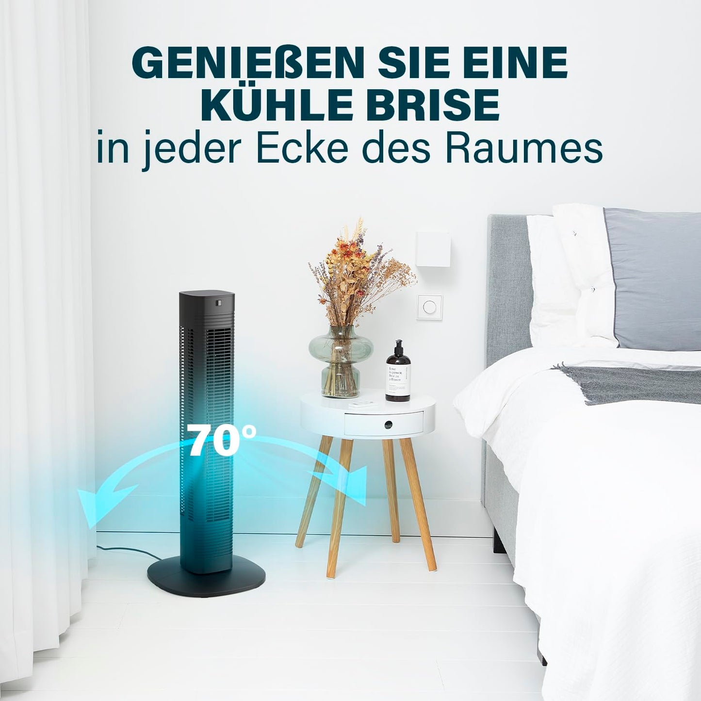Princess Compact Tower Fan 3 Modes and 3 Speeds - Oscillation - App Control - 358230 - 01.358230.01.001