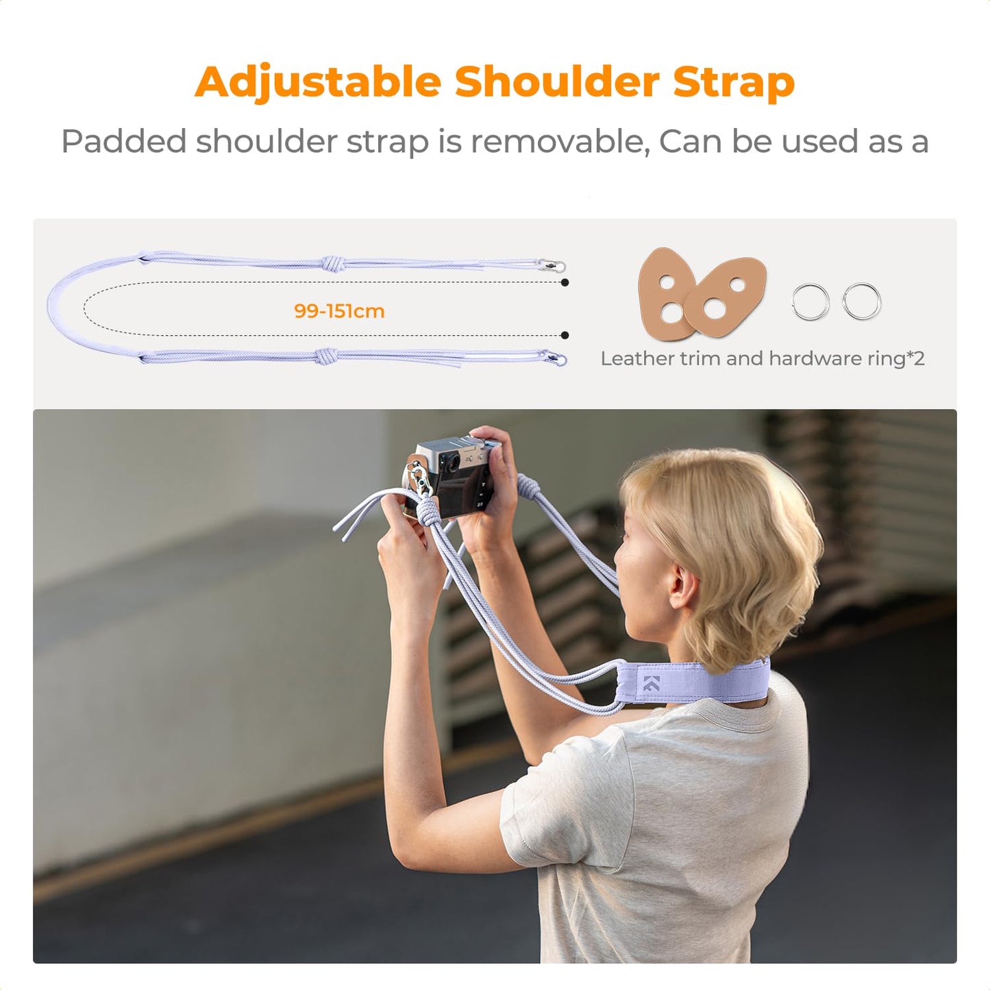 K&F CONCEPT Camera Bag Rollup Photo Bag, Fashionable Camera Shoulder Bag, Adjustable Shoulder Strap Camera Bag, Photographer Shoulder Bag Liner Bag for DSLR Camera Mirrorless Camera (Purple) - KF13.168V5