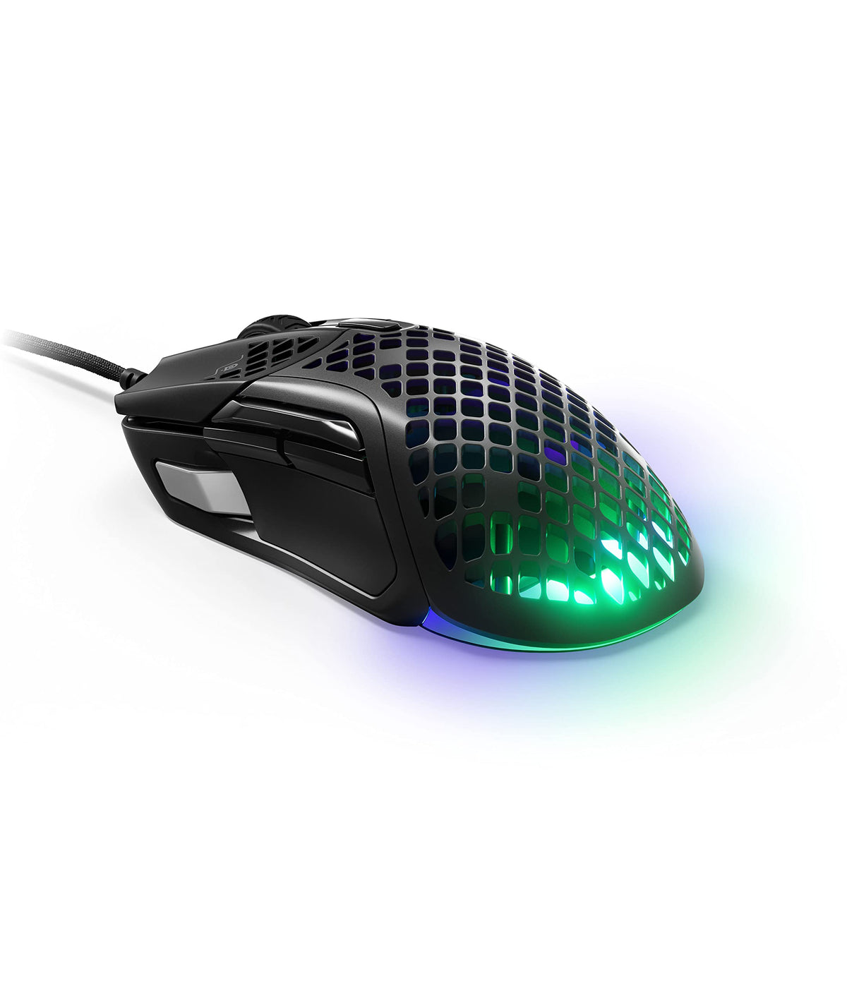 SteelSeries Aerox 5 - Mouse de gaming RGB cu deschideri pe suprafață - Ușoară ca o pană și rezistentă la apă - Senzor optic TrueMove Air cu 18.000 DPI - 62401