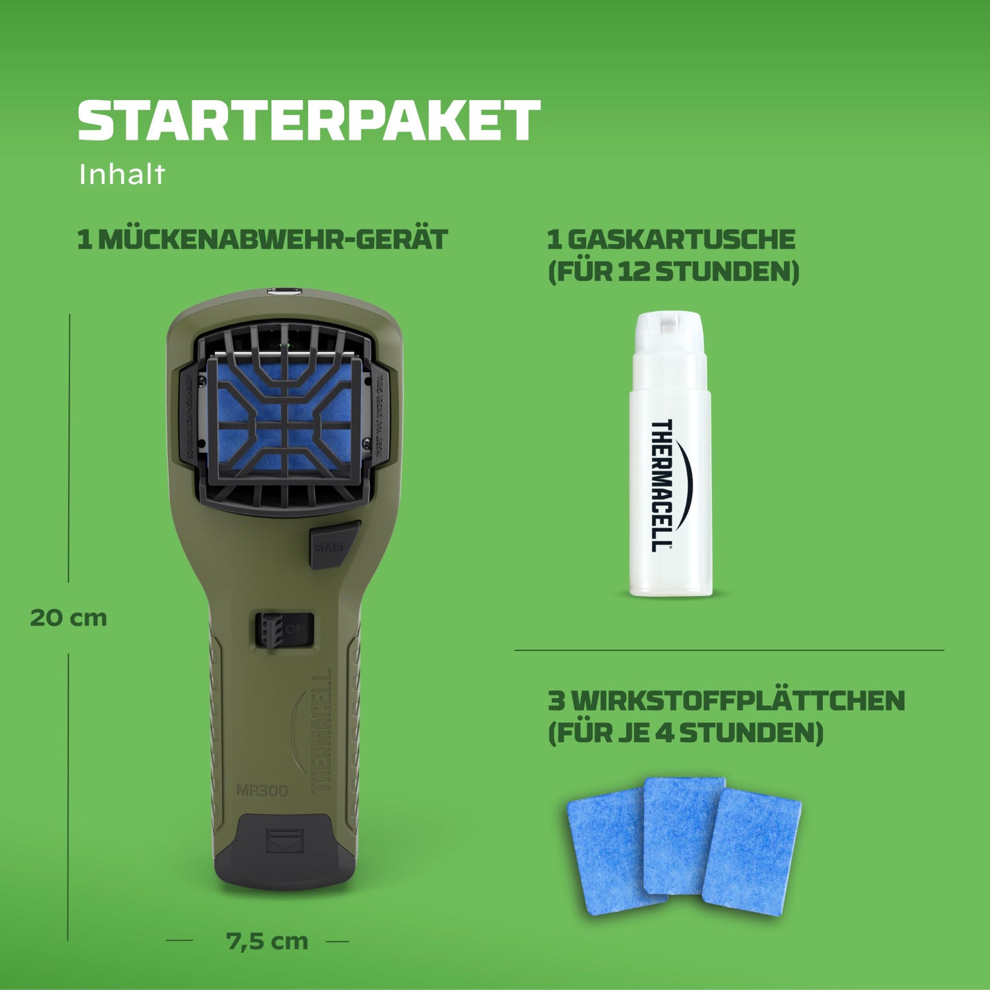 Thermacell mosquito repellent Proactive handheld device innovative mosquito repellent handheld device, ideal for outdoor activities such as camping, fishing or hunting 1 piece - 86601984