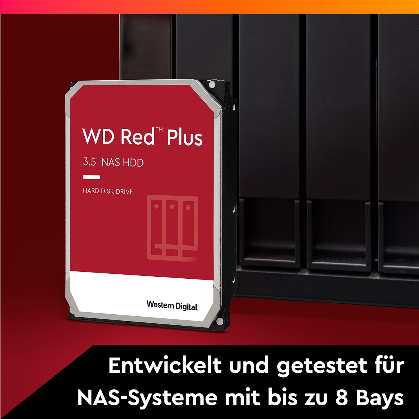 WD Red Plus 6TB NAS 3.5" Internal Hard Drive - 5400 RPM Class, SATA 6Gb/s, CMR, 256MB Cache - WD60EFPX
